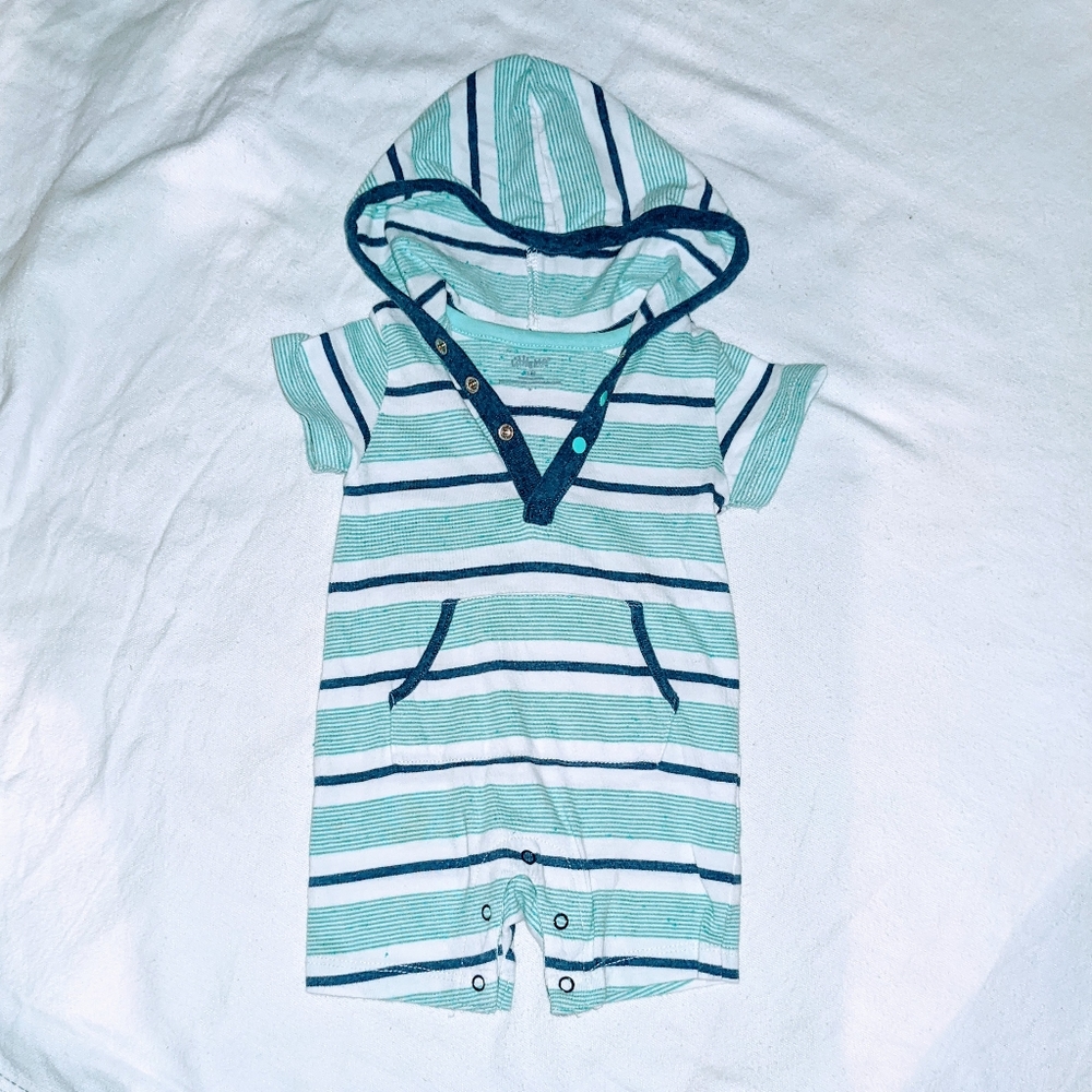 3/$10 Hooded Baby Romper